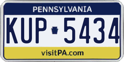 PA license plate KUP5434