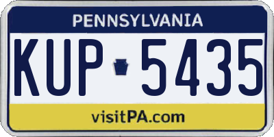 PA license plate KUP5435
