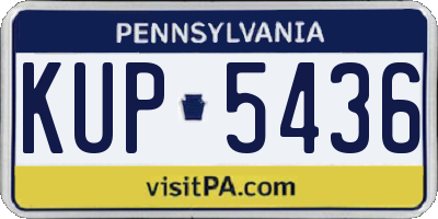 PA license plate KUP5436