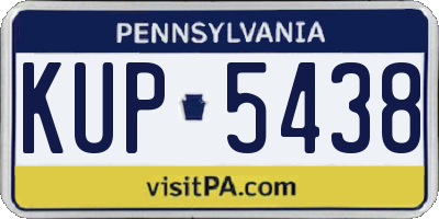 PA license plate KUP5438