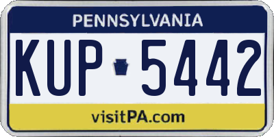 PA license plate KUP5442