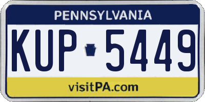 PA license plate KUP5449