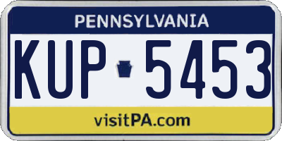 PA license plate KUP5453