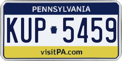 PA license plate KUP5459