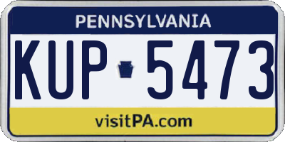PA license plate KUP5473