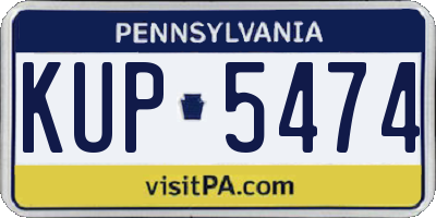 PA license plate KUP5474