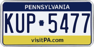 PA license plate KUP5477