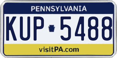 PA license plate KUP5488