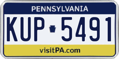 PA license plate KUP5491