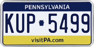 PA license plate KUP5499