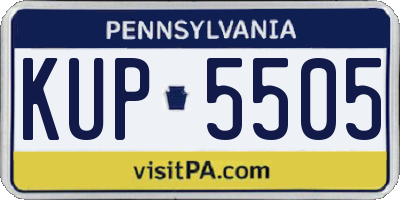 PA license plate KUP5505