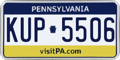 PA license plate KUP5506