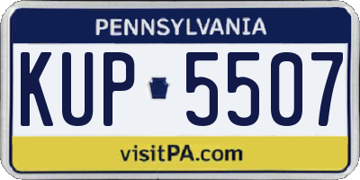PA license plate KUP5507