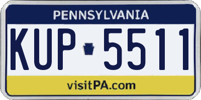 PA license plate KUP5511