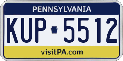PA license plate KUP5512