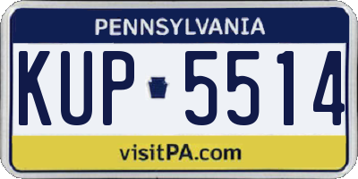 PA license plate KUP5514
