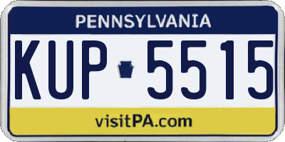 PA license plate KUP5515