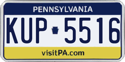 PA license plate KUP5516