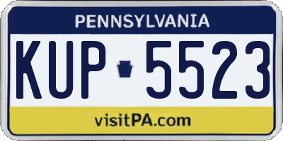 PA license plate KUP5523