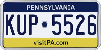 PA license plate KUP5526