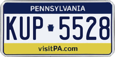 PA license plate KUP5528