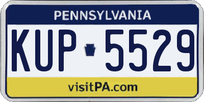 PA license plate KUP5529