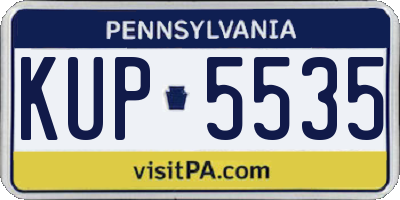 PA license plate KUP5535