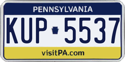PA license plate KUP5537
