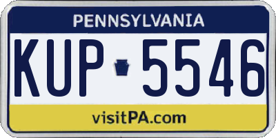 PA license plate KUP5546