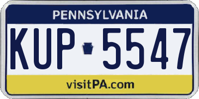 PA license plate KUP5547