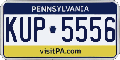 PA license plate KUP5556