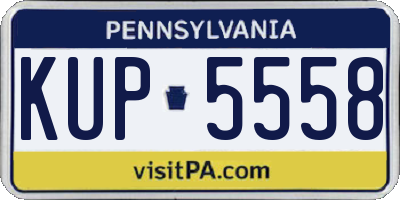PA license plate KUP5558
