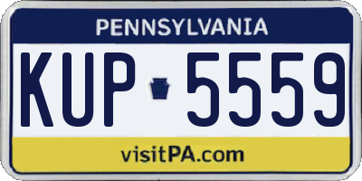 PA license plate KUP5559