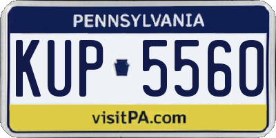 PA license plate KUP5560