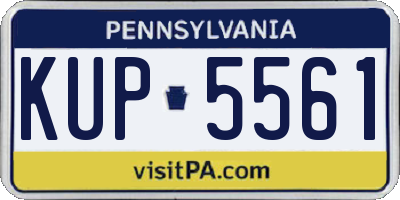 PA license plate KUP5561