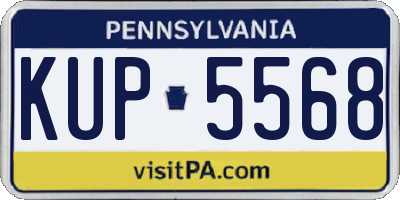 PA license plate KUP5568