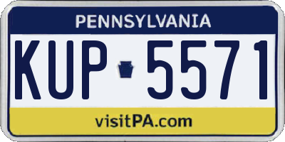 PA license plate KUP5571