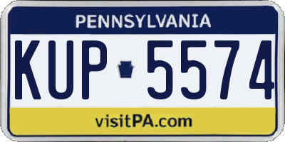 PA license plate KUP5574