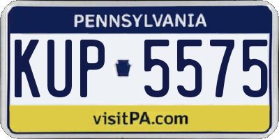 PA license plate KUP5575