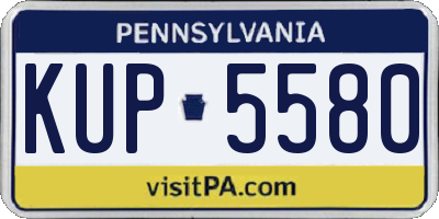 PA license plate KUP5580