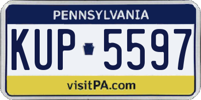 PA license plate KUP5597