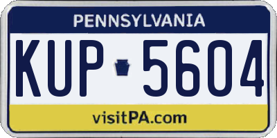 PA license plate KUP5604