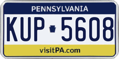 PA license plate KUP5608