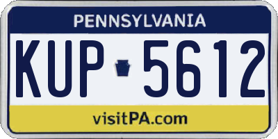 PA license plate KUP5612
