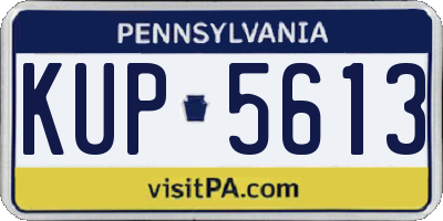 PA license plate KUP5613