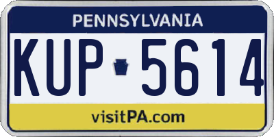 PA license plate KUP5614