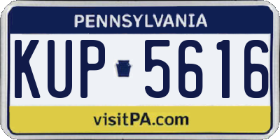 PA license plate KUP5616