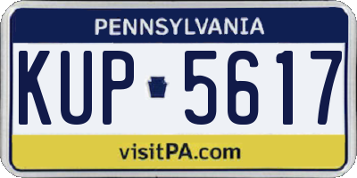 PA license plate KUP5617