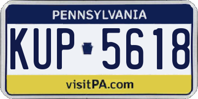 PA license plate KUP5618