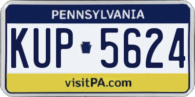 PA license plate KUP5624